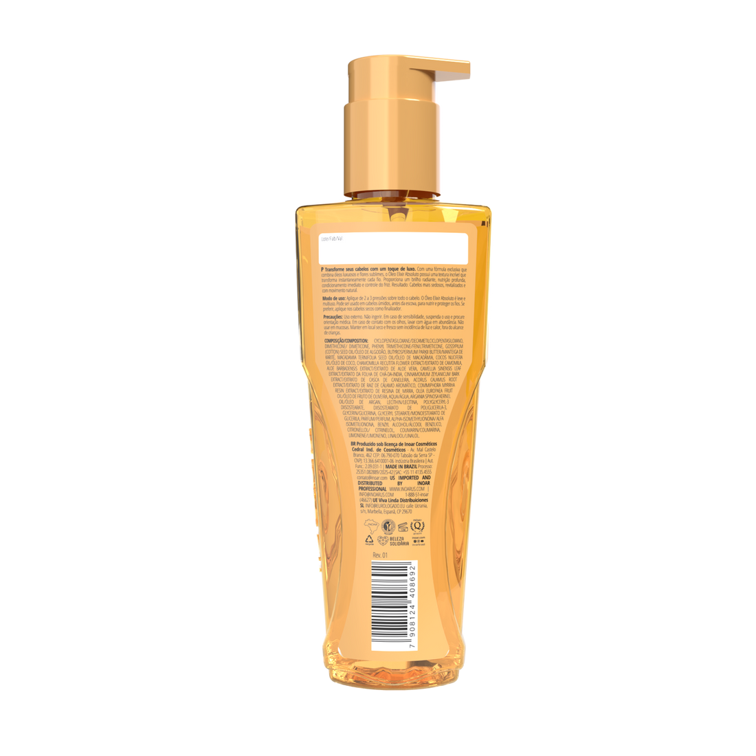 INOAR Absolute Elixir Oil - maitinantis eliksyras plaukams 110 ml