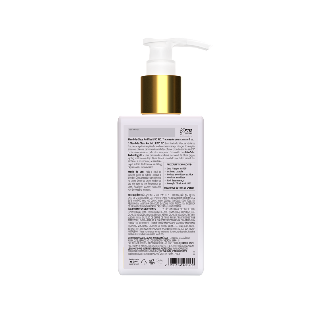 INOAR Rivo Fio Oil Blend - anti-frizz aliejus plaukams 120 ml