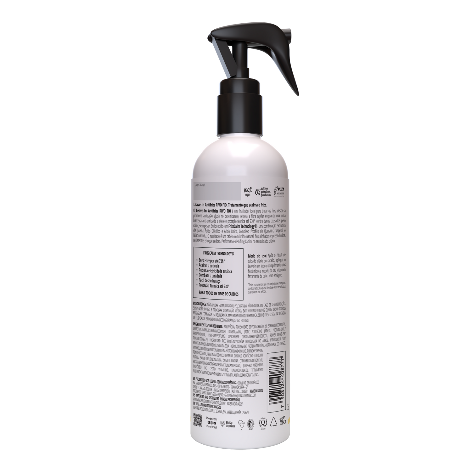 INOAR Rivo Fio Leave-in - anti-frizz nenuplaunamas balzamas plaukams 250 ml