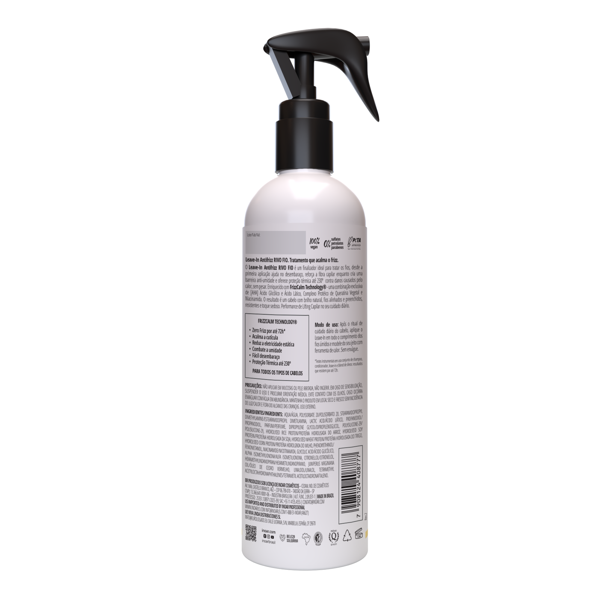 INOAR Rivo Fio Leave-in - anti-frizz nenuplaunamas balzamas plaukams 250 ml
