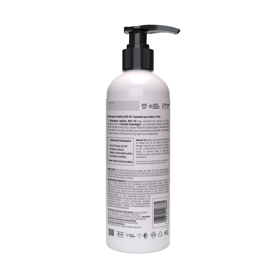 INOAR Rivo Fio Shampoo - anti-frizz šampūnas plaukams 500 ml