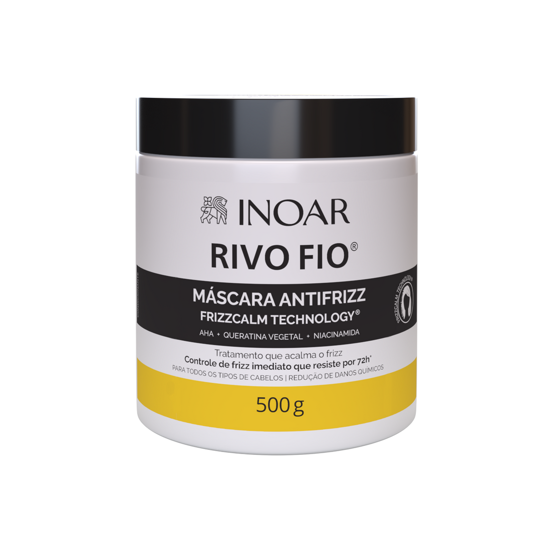 INOAR Rivo Fio Mask - anti-frizz plaukų kaukė 500 g