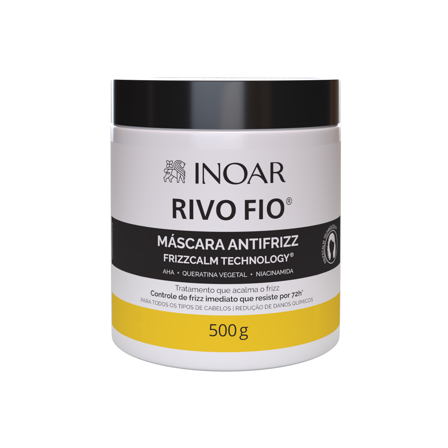 INOAR Rivo Fio Mask - anti-frizz plaukų kaukė 500 g