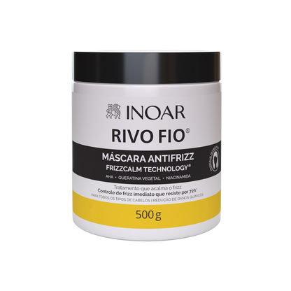 INOAR Rivo Fio Mask - anti-frizz plaukų kaukė 500 g