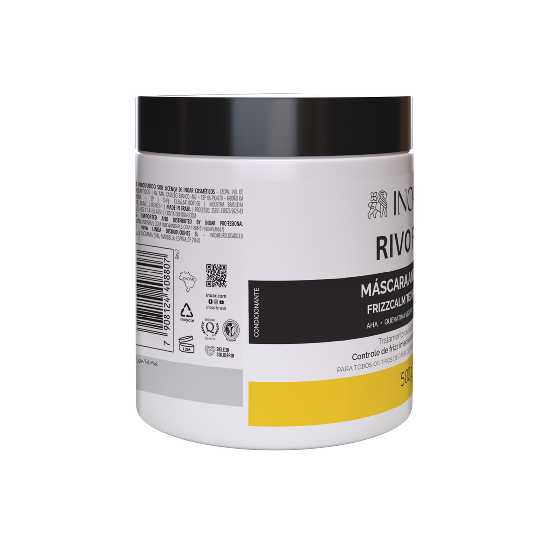 INOAR Rivo Fio Mask - anti-frizz plaukų kaukė 500 g