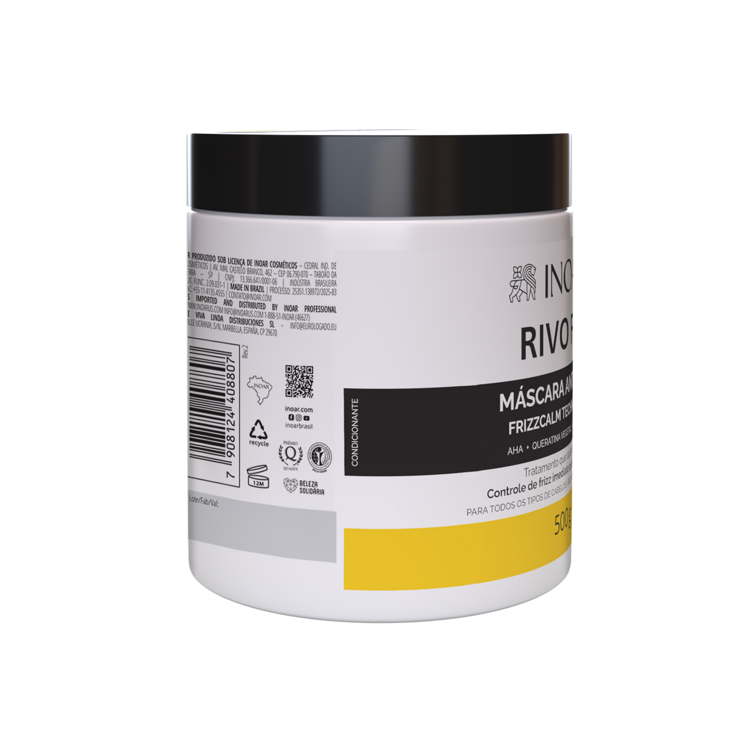 INOAR Rivo Fio Mask - anti-frizz plaukų kaukė 500 g