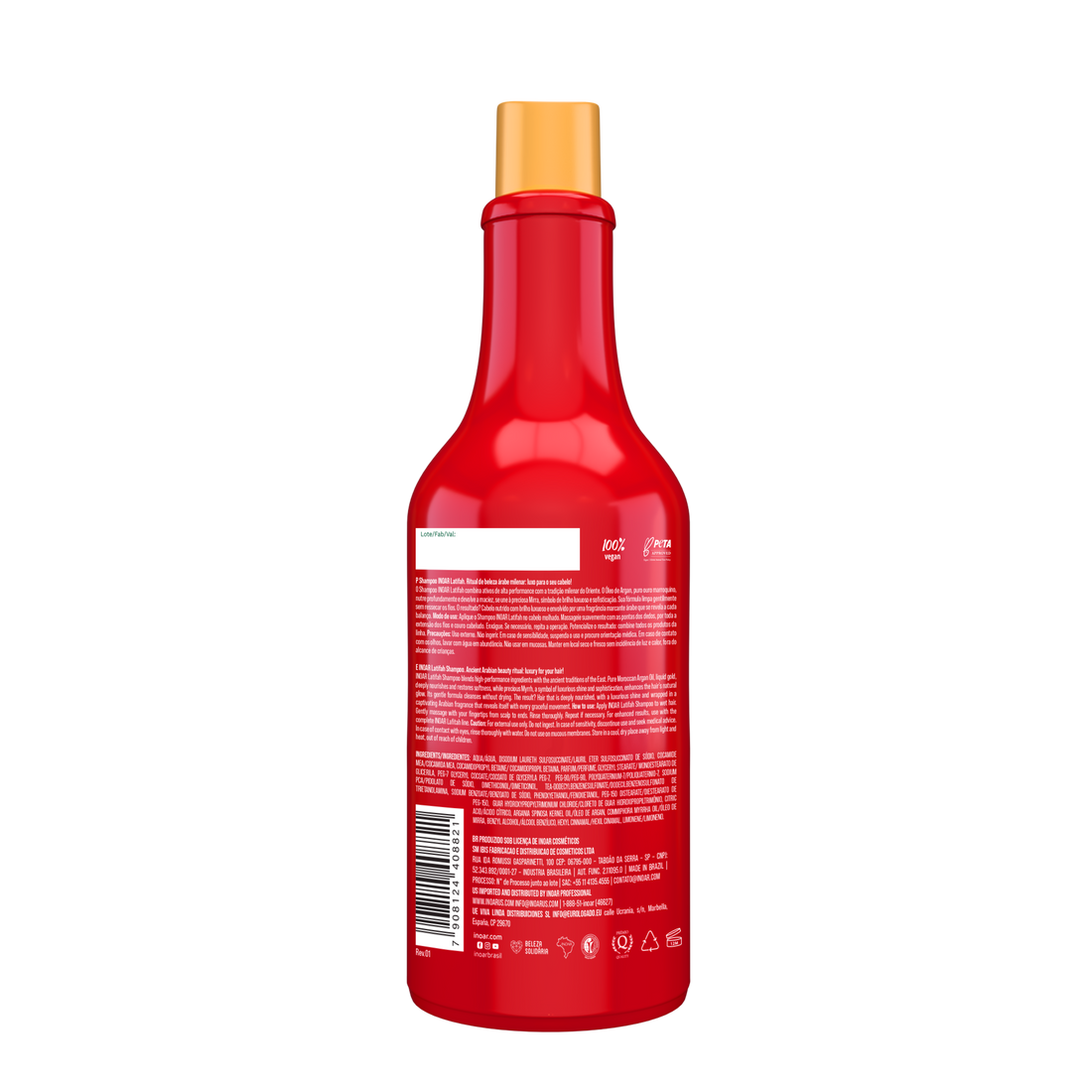 INOAR Latifah Shampoo - spindesio suteikiantis šampūnas plaukams