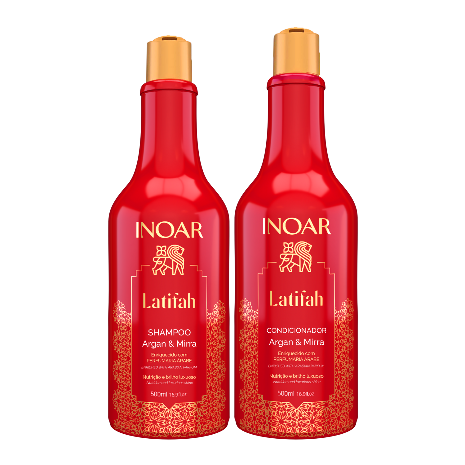 INOAR Latifah Duo Kit - spindesio plaukams suteikiantis šampūno ir kondicionieriaus rinkinys