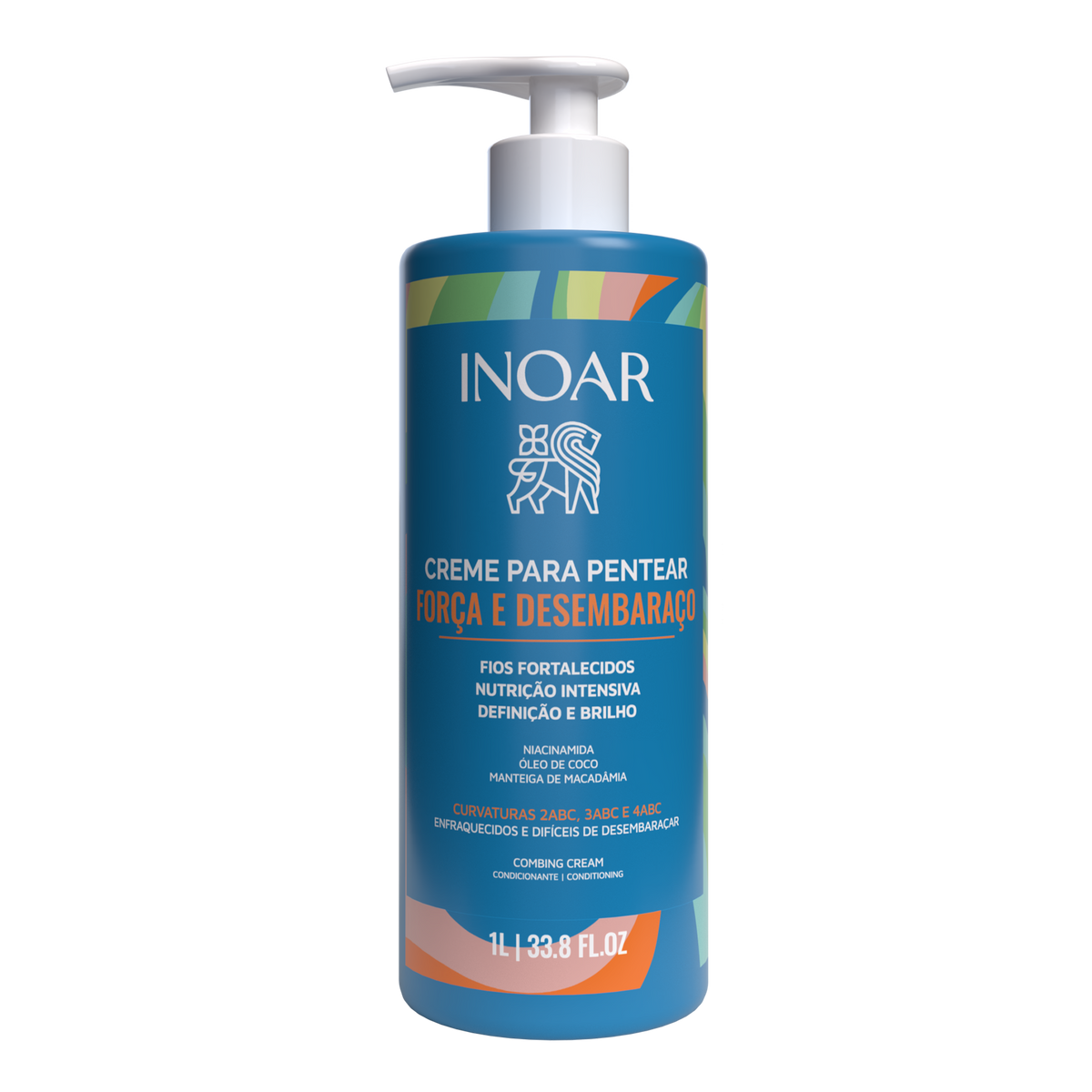 INOAR Curl Cream - šukavimą lengvinantis garbanų kremas 1000 ml