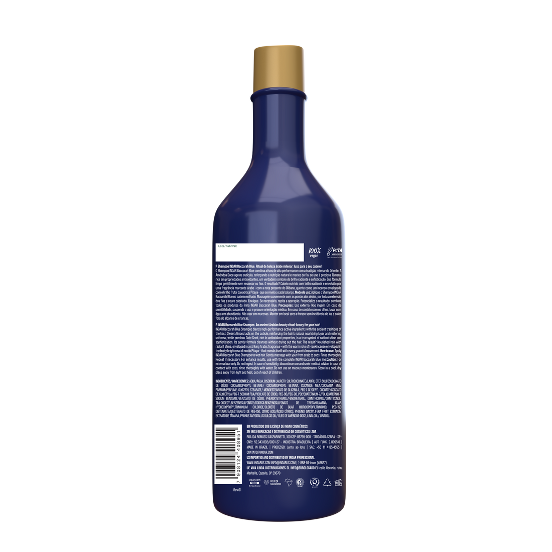 INOAR Baccarah Blue Shampoo - plaukus maitinantis šampūnas