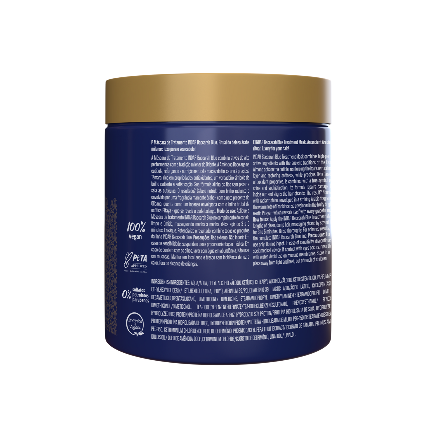 INOAR Baccarah Blue Mask - plaukus maitinanti kaukė 500 g