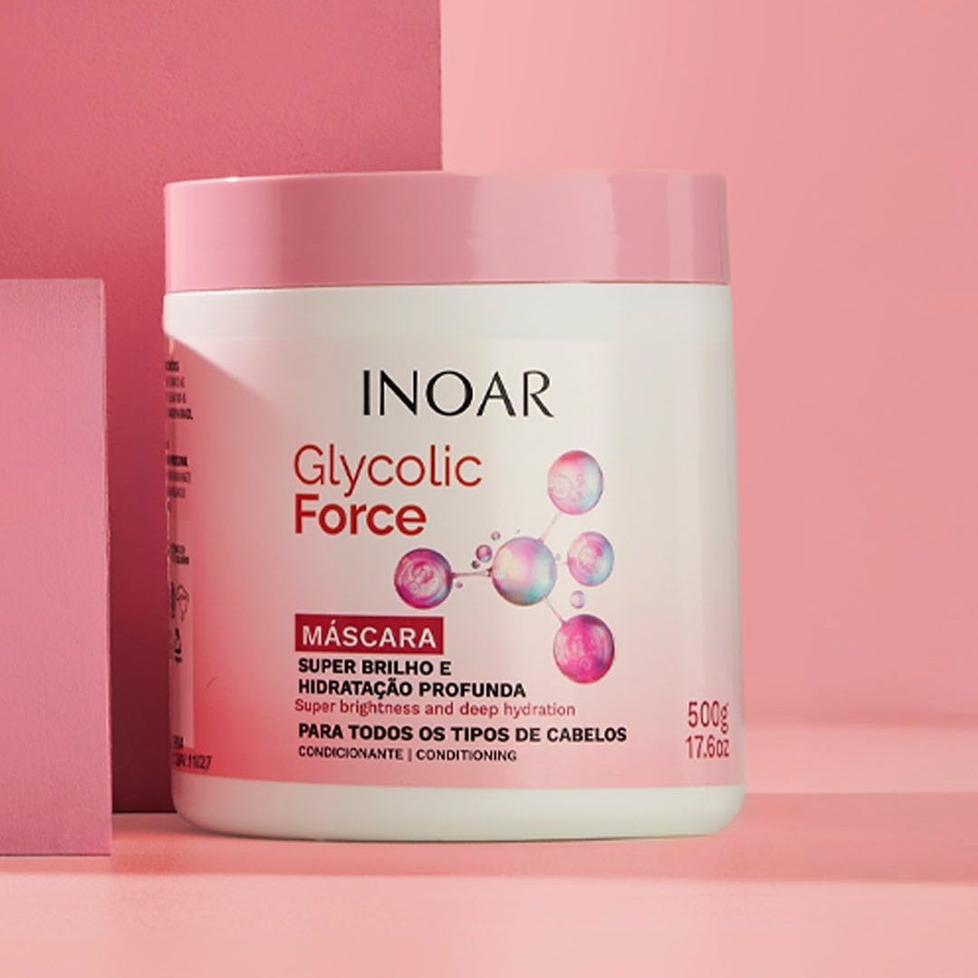 INOAR Glycolic Force Mascara - plaukų kaukė 500g