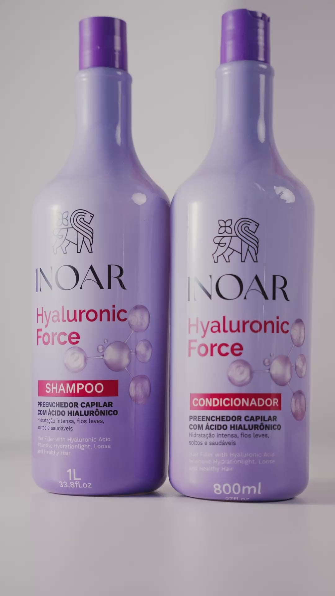 INOAR Hyaluronic Force Duo Kit - šampūno ir kondicionieriaus rinkinys intensyviam drėkinimui
