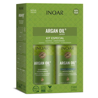 INOAR Argan Oil Duo Kit - intensyviai drėkinantis rinkinys su Argano aliejumi