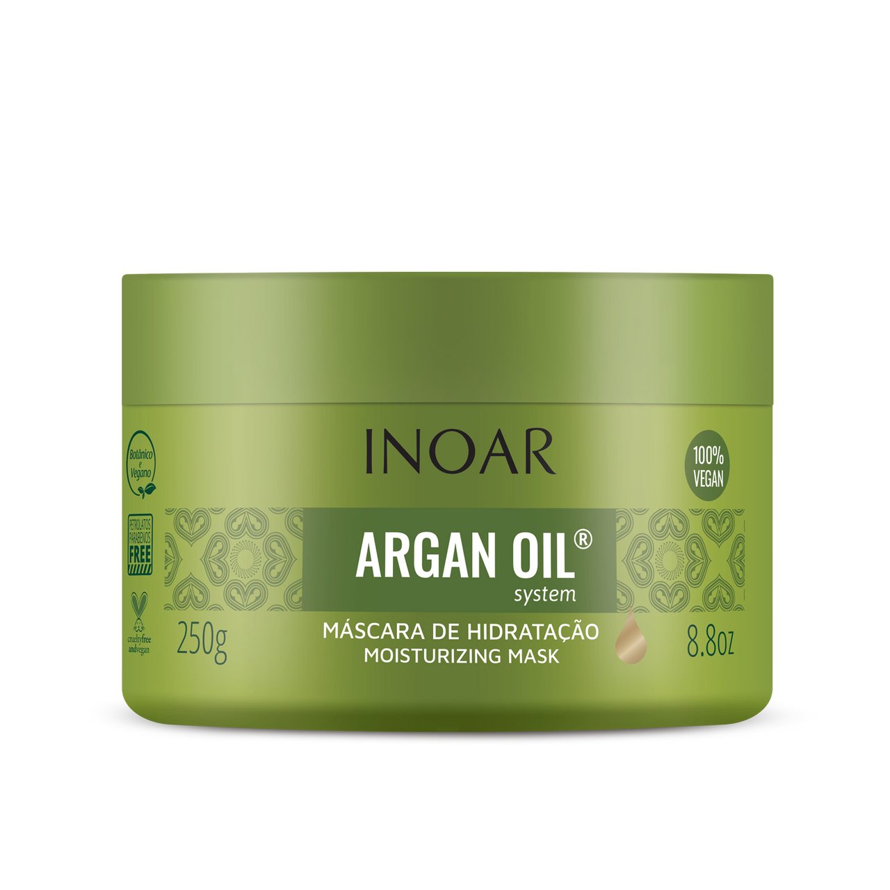 INOAR Argan Oil Mask - intensyviai drėkinanti plaukų kaukė su Argano aliejumi 250 ml