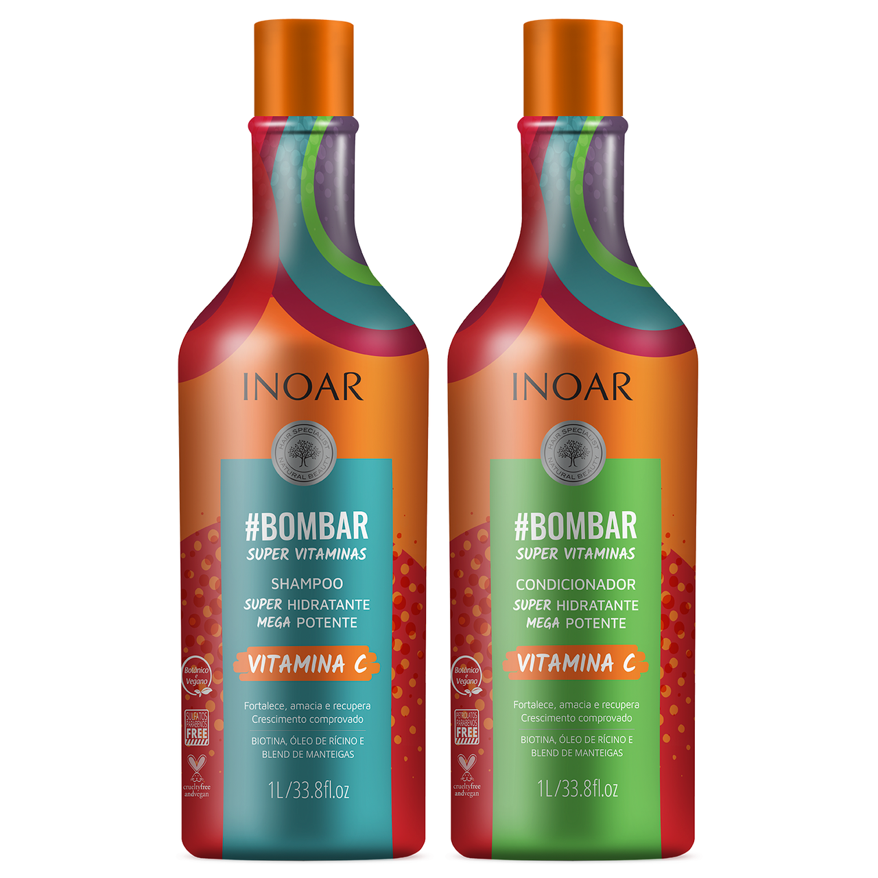 INOAR #Bombar Super Vitamin Duo Kit - rinkinys praturtintas vitaminais 2x1000 ml
