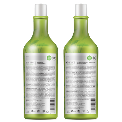 INOAR Resistance Fibra de Bambu Duo Kit - plaukus stiprinantis priemonių rinkinys 2x1000 ml
