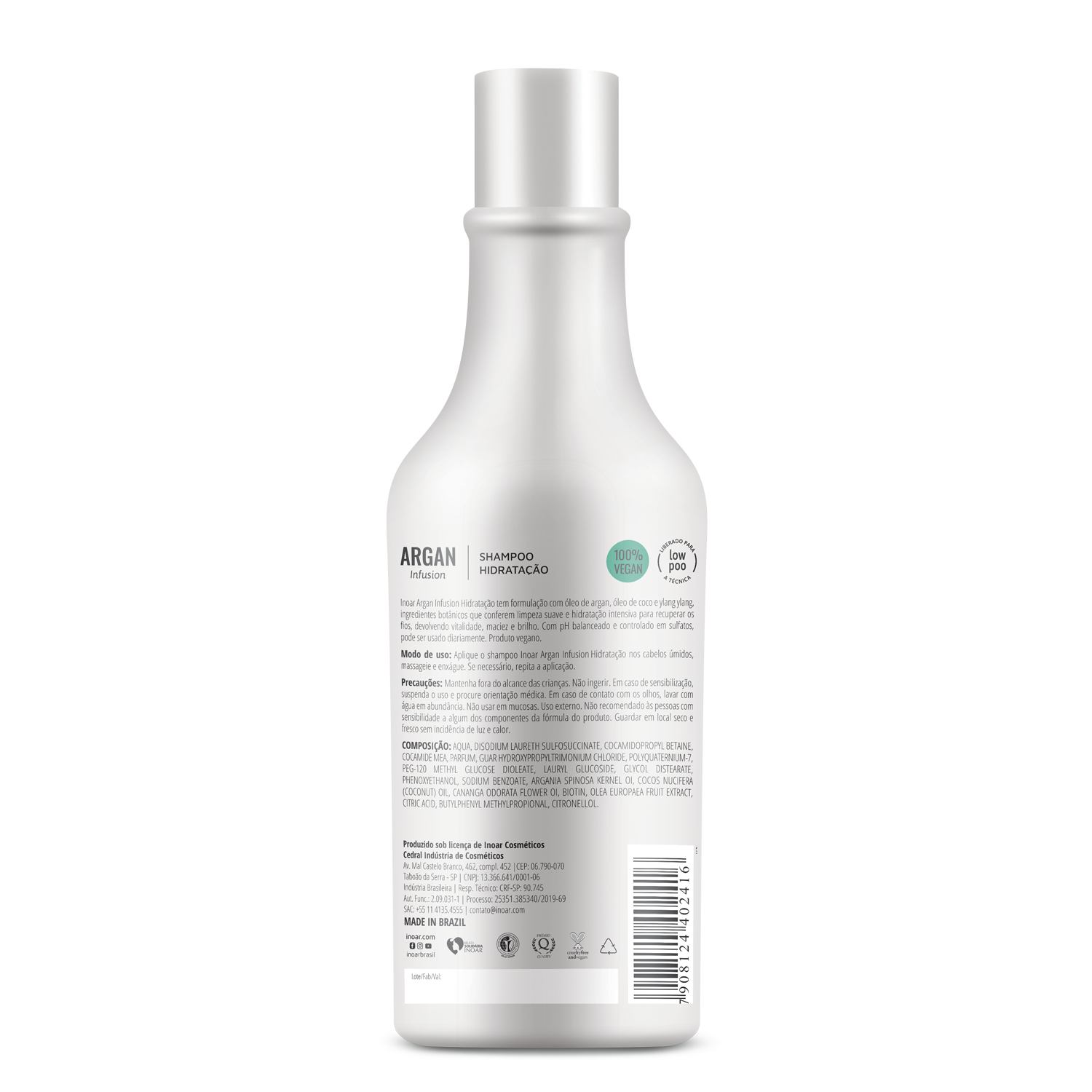 INOAR Argan Hydrating Duo Kit - plaukus drėkinantis šampūno ir kondicionieriaus rinkinys 500 ml+250 ml