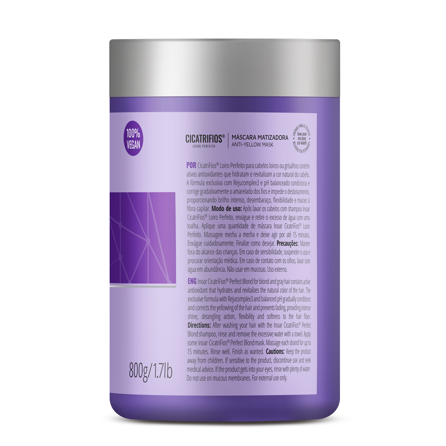 INOAR CicatriFios Perfect Blond Mask - plaukų kaukė šviesiems plaukams