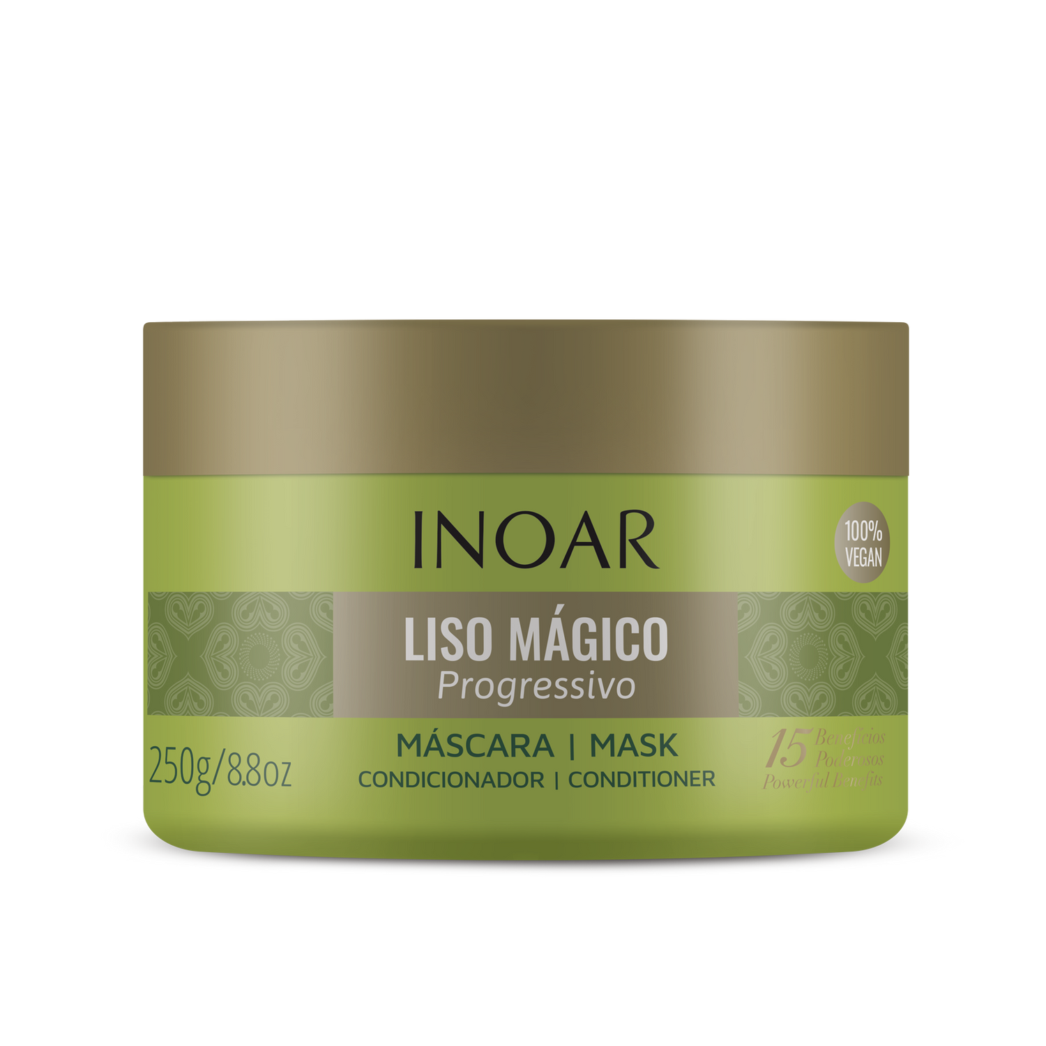 INOAR Liso Mágico Progressivo Mask - plaukus tiesinanti plaukų kaukė 250 g