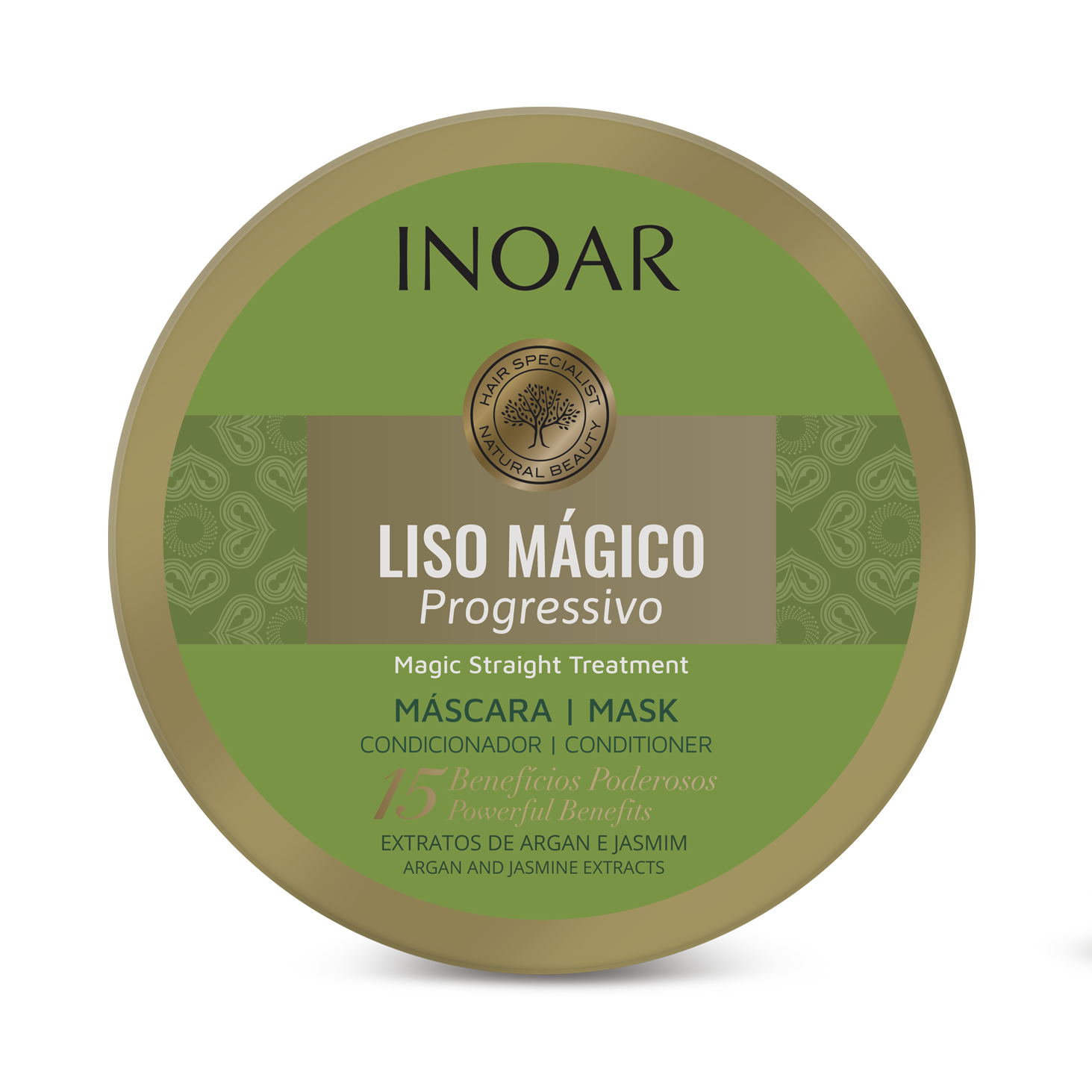 INOAR Liso Mágico Progressivo Mask - plaukus tiesinanti plaukų kaukė 250 g