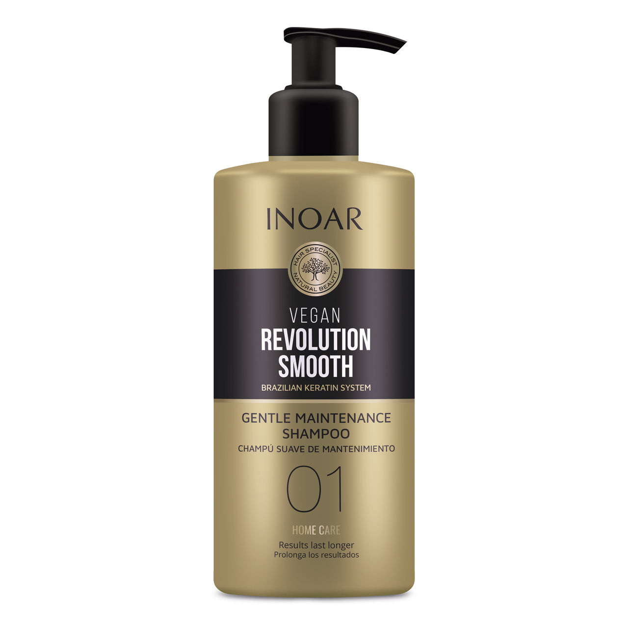 INOAR Vegan Revolution Smooth Gentle Maintenance Shampoo - palaikomasis šampūnas Step 1 350 ml