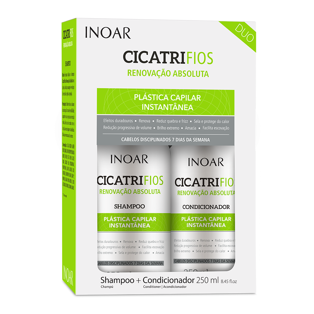 INOAR CicatriFios Duo Kit - plauko struktūrą atkuriantis priemonių rinkinys