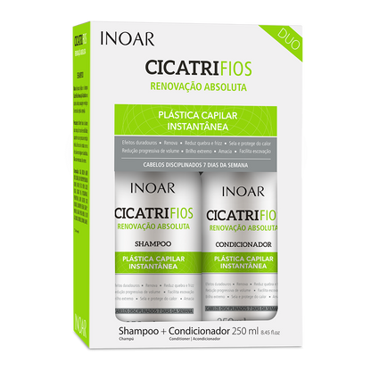 INOAR CicatriFios Duo Kit - plauko struktūrą atkuriantis priemonių rinkinys