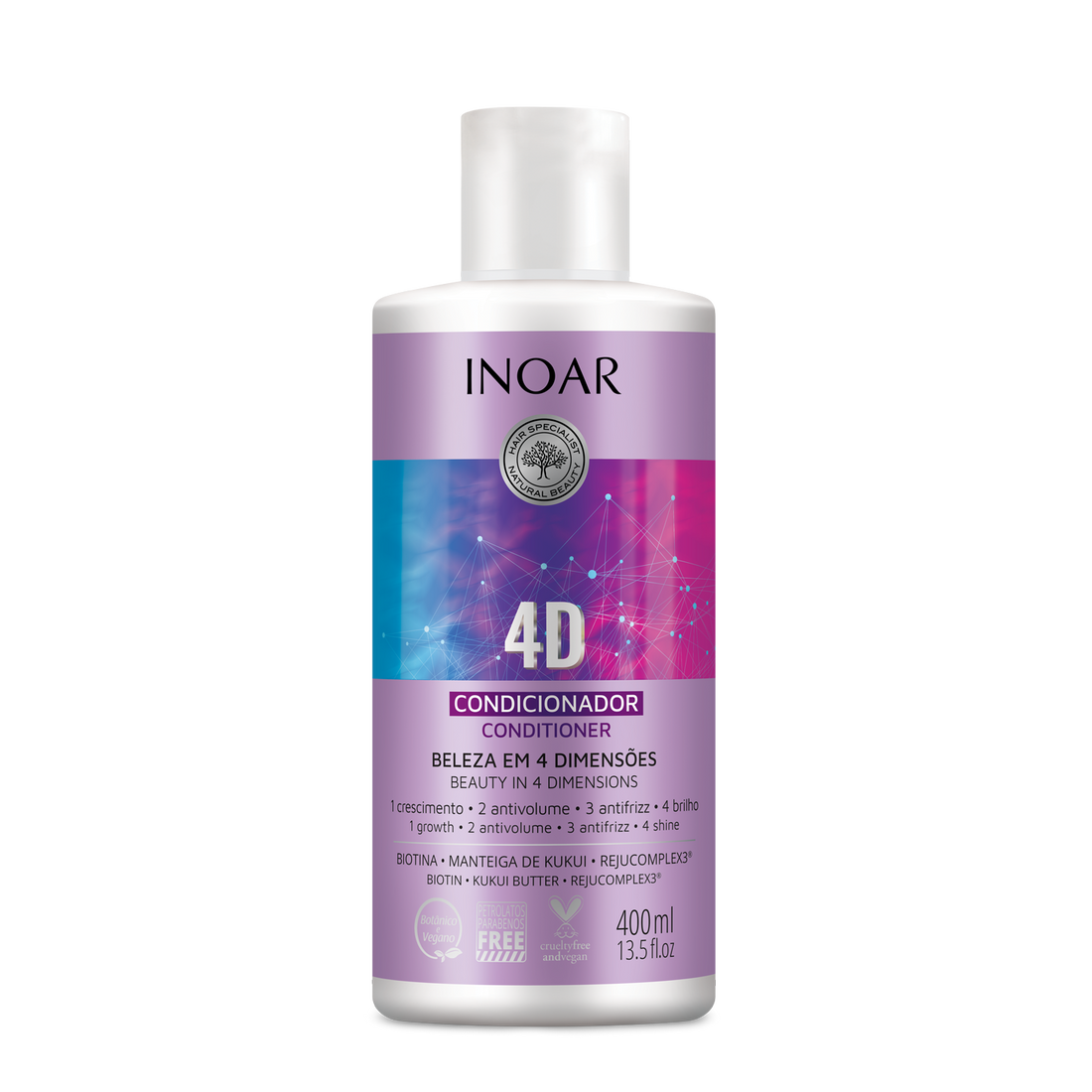 INOAR 4D Conditioner - 4 dimensijų kondicionierius 400 ml