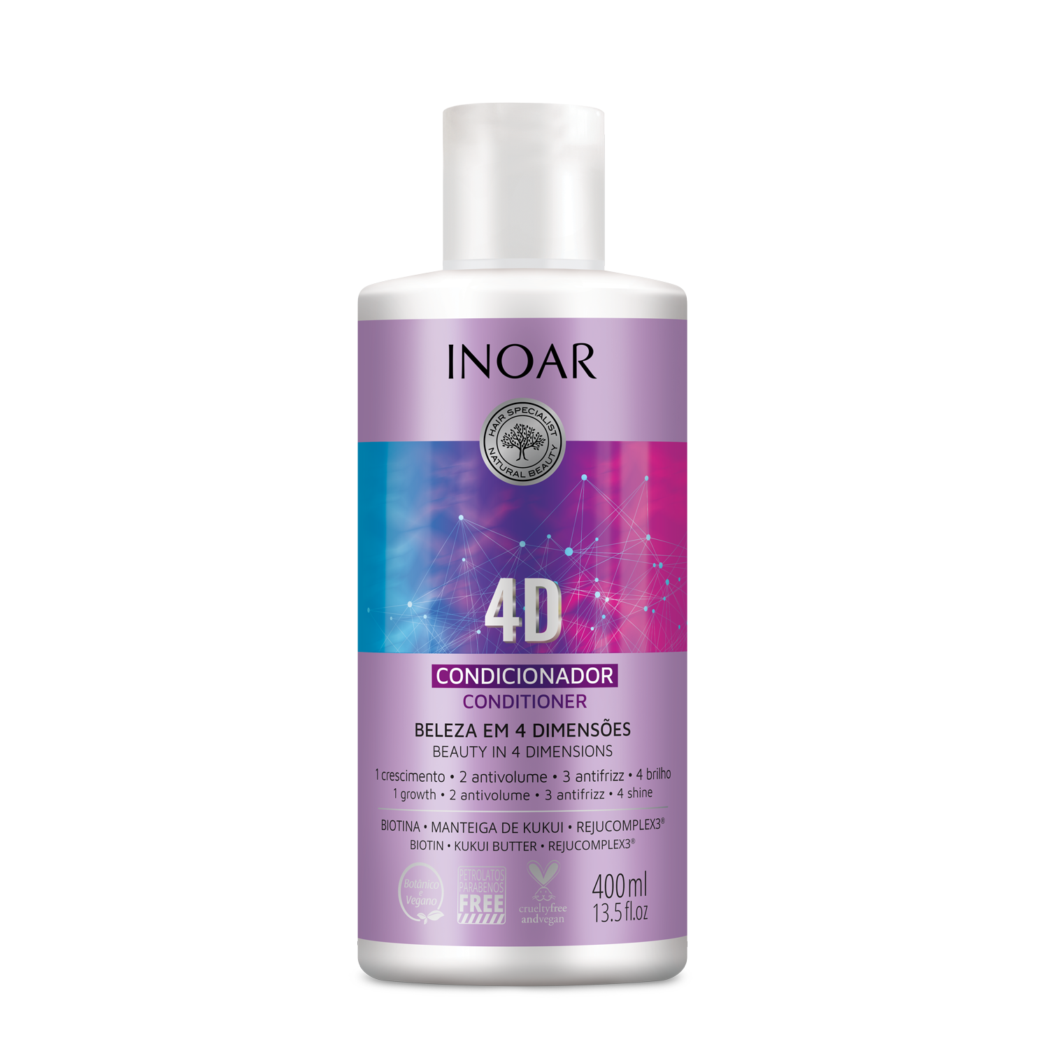 INOAR 4D Conditioner - 4 dimensijų kondicionierius 400 ml