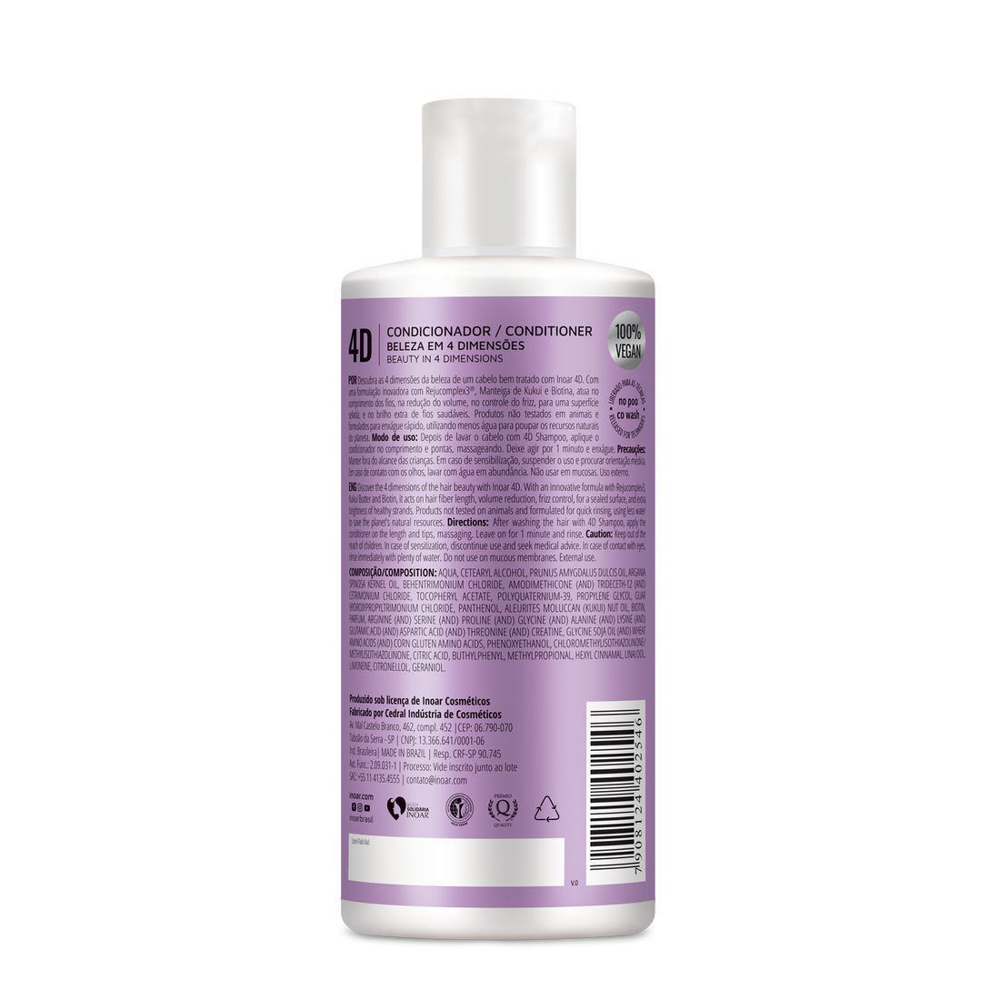 INOAR 4D Conditioner - 4 dimensijų kondicionierius 400 ml
