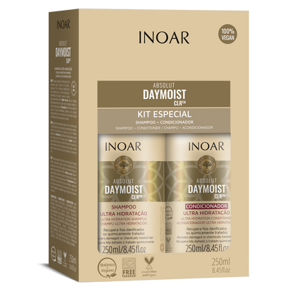 INOAR Absolut Daymoist Duo Kit - priemonių rinkinys chemiškai pažeistiems plaukams