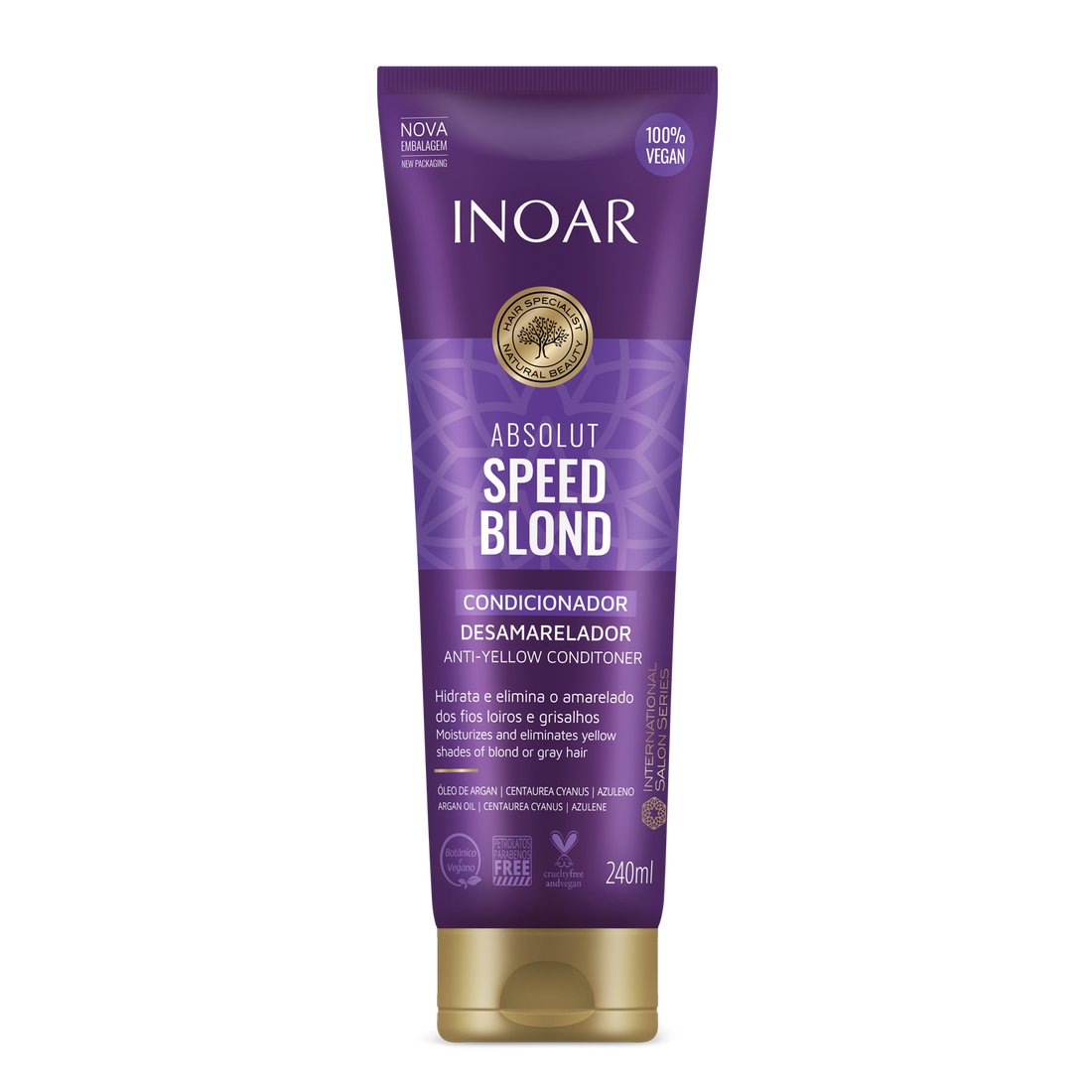INOAR Absolut Speed Blond Conditioner - kondicionierius šviesiems plaukams 240 ml
