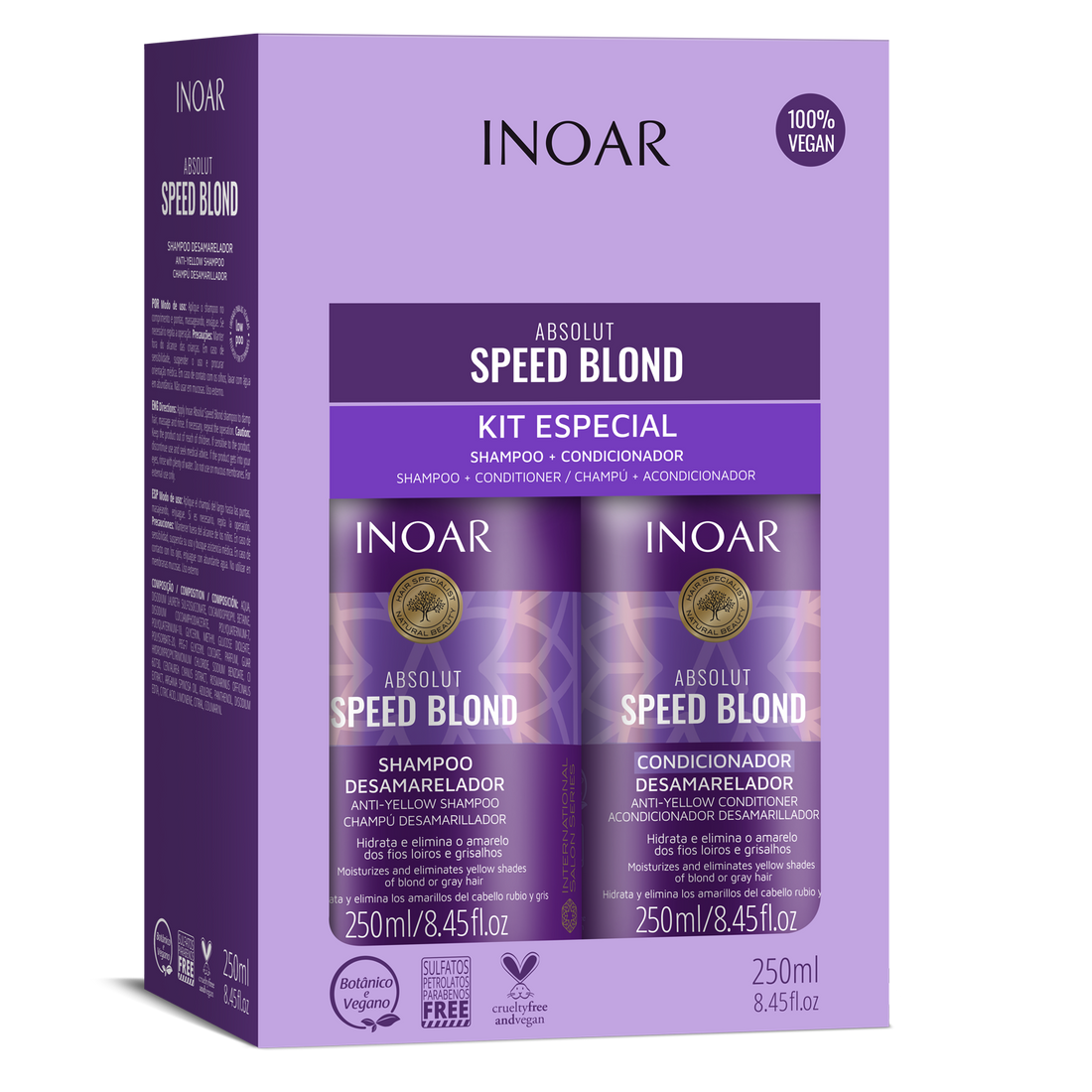 INOAR Absolut Speed Blond Duo Kit - priemonių rinkinys šviesiems plaukams