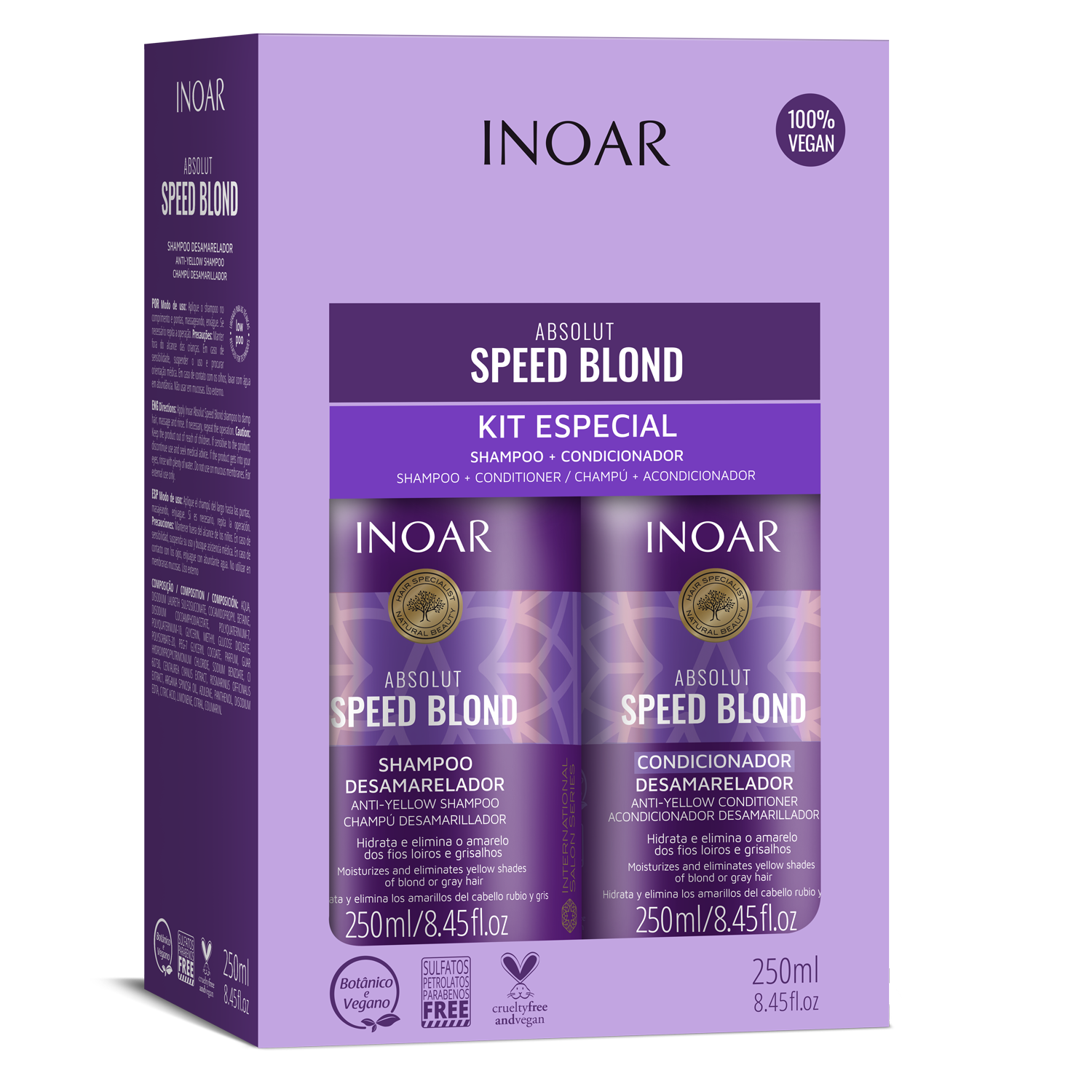 INOAR Absolut Speed Blond Duo Kit - priemonių rinkinys šviesiems plaukams