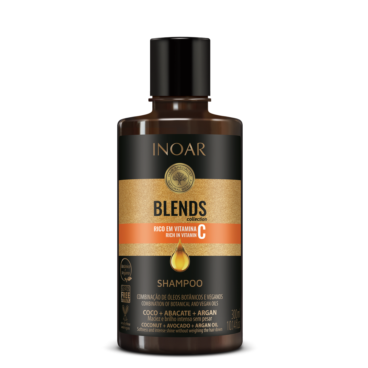 INOAR Blends Shampoo – šampūnas su vitaminu C 300 ml