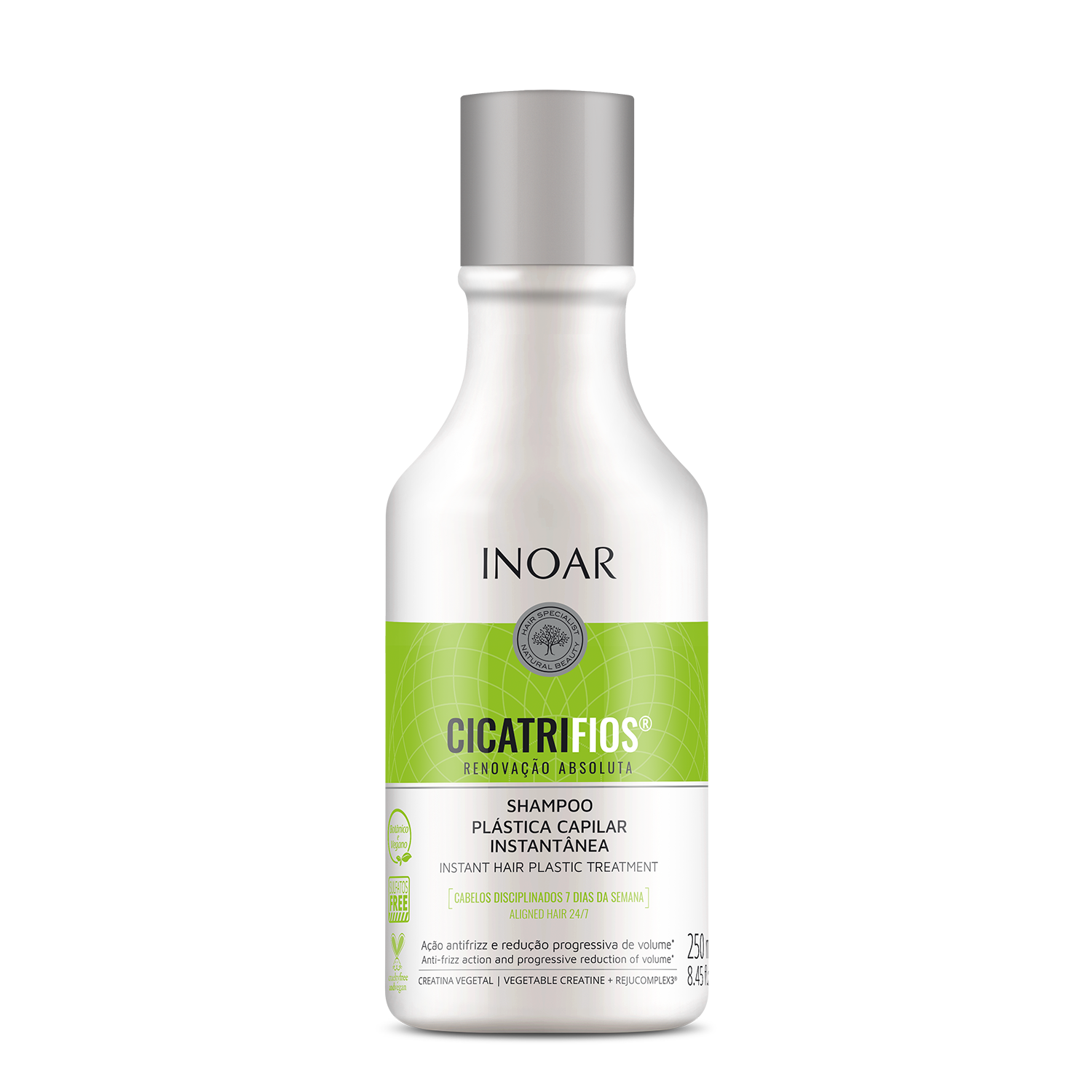 INOAR CicatriFios Shampoo - plauko struktūrą atkuriantis šampūnas