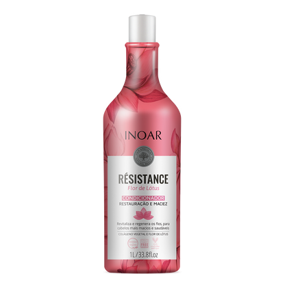 INOAR Resistance Flor de Lotus Conditioner - plaukus drėkinantis kondicionierius 1000 ml