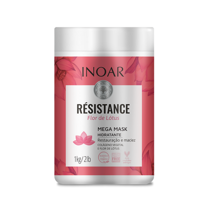 INOAR Resistance Flor de Lotus Mask - intensyviai regeneruojanti, gaivinti kaukė 1000 g