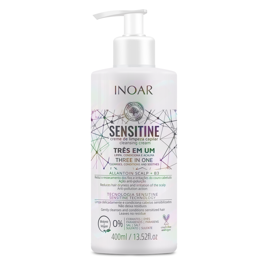 INOAR Sensitine - plaukus valantis kremas (3 in 1) 250 ml
